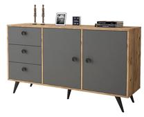 Spintelė Kalune Design VL9-222, antracito sp./pušies sp, 40 cm x 143 cm x 78.8 cm