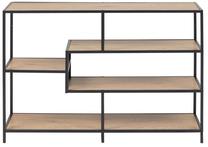 Pastatoma lentyna Home4you Seaford, ąžuolo sp./juoda sp., 78.5 cm x 35 cm x 114 cm