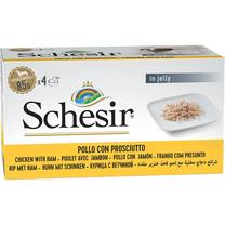 Влажный корм для собак Schesir, курица/ветчина, 0.34 кг x 4 шт.