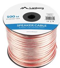 Kabelis Lanberg Speaker cable, 100 m, alumīnija krās.