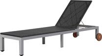 Lauko gultas VLX Sun Lounger 43975, juoda sp.