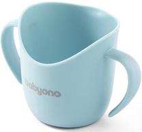 Vaikiškas puodelis BabyOno Training Cup Flow, 120 ml, 1 m., 5 cm, plastikas, žydra sp.