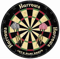 Šautriņu mērķis Harrows Let's Play Darts, melna krās./sarkana krās./dzeltena krās., 7 gab.