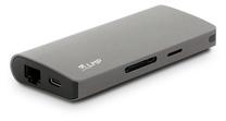 Šakotuvas LMP USB-C - HDMI/Mini DisplayPort/2 x USB/RJ-45/USB-C/SD/MicroSD LMP-USBC-TRAV-SG USB-C male, HDMI/Mini DisplayPort/2 x USB/RJ-45/USB-C/SD/MicroSD female, pilka sp.