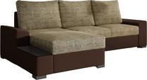 Kampinė sofa Negro Berlin 03, Soft 66, ruda sp./smėlio sp., kairinė, 160 x 245 cm x 90 cm