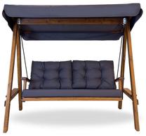 Lauko sūpynės Kalune Design Pera 2000, antracito sp./ruda sp., 110 cm x 200 cm x 180 cm
