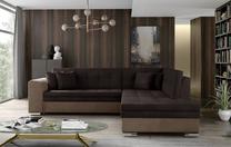 Kampinė sofa Pieretta Monolith 29, Monolith 09, ruda sp./tamsiai ruda sp., dešininė, 205 x 260 cm x 80 cm