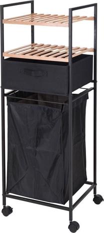 Skalbinių krepšys Bathroom Solutions 442464, 40 l, juoda sp., 38.8 cm x 32.5 cm x 109 cm
