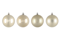 Ziemassvētku eglīšu rotaļlietu komplekts Winteria Bauble 640876, zelta krās., 8 cm, plastmasa, 8 gab.