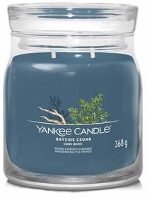 Свеча, ароматическая Yankee Candle Signature Bayside Cedar, 35 - 50 час, 368 г, синий цв.
