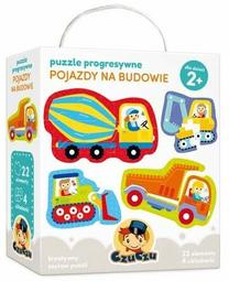 Развивающая игра CzuCzu Vehicles On Construction Site, 22 шт.