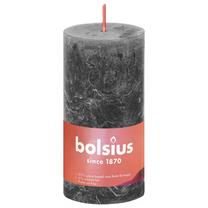 Žvakė, cilindrinė Bolsius Rustic Pillar Shine, 30 h, 8 vnt., pilka sp.