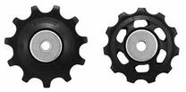 Galiniai pavarų perjungiklio ritinėliai, rinkinys Shimano Cues RD-U4020 9, metalas, juoda sp., 2 vnt.