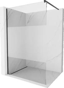 Dušas siena Mexen Kioto Walk-In, 130 cm x 200 cm, melna krās./rūdītais
