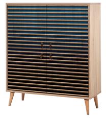 Spintelė Kalune Design Multilux 222, mėlyna sp./ruda sp., 95 cm x 36 cm x 111 cm