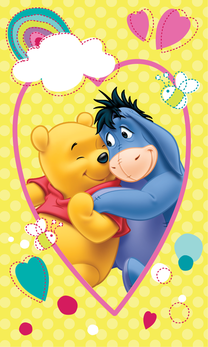 Vaikiškas rankšluostis Disney Winnie The Pooh, įvairių spalvų, 50 cm x 30 cm