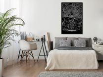Reprodukcija Artgeist Dark Map Of Hamburg, k-b-0072-b-a, 40 cm x 60 cm