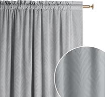 Naktinė užuolaida Room99 Leafly, šviesiai pilka sp., 140 cm x 250 cm