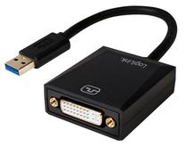 Adapteris Logilink USB 3.0 / DVI USB 3.0, DVI, melna krās.