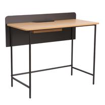 Kirjutuslaud Home4you Harper, 100 cm x 49.5 cm, 85 cm, must v./naturaalne saar v.