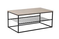 Kavos staliukas Kalune Design Asude, juoda sp./travertine sp., 95 cm x 55 cm x 42 cm