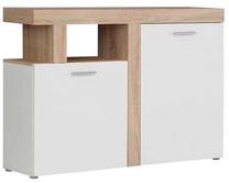 Spintelė Forte Juleda JULK221R-C630, ąžuolo sp./balta sp., 33.8 cm x 128.3 cm x 91.3 cm