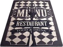 Kilimas vidaus Conceptum Hypnose Food And Drink 882CHL3371, juoda sp./kreminė sp., 200 cm x 100 cm