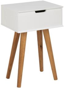 Naktinis staliukas Mitra 84416, ąžuolo sp./balta sp., 61.5 cm x 30 cm x 40 cm