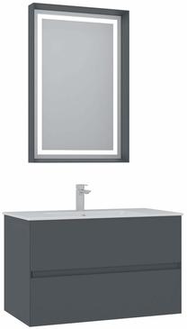 Vannas istabas mēbeļu komplekts Kalune Design Nest, matēta antracīta krās., 51 cm x 91 cm x 55 cm