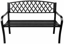 Lauko suoliukas Akord Furniture Factory Classico, juoda sp., 62 cm x 127.5 cm x 86 cm