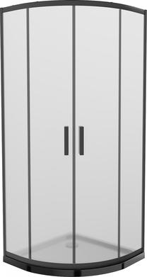 Dušo kabina Mexen Rio 863-080-080-70-30-4170B, pusapvalė, 80 cm x 80 cm x 190 cm, juoda sp./grūdintas