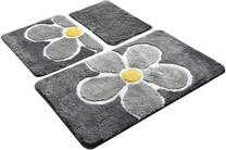 Комплект ковриков для ванны Foutastic Flower 359CHL3161, желтый цв./серый цв., 100 см x 60 см