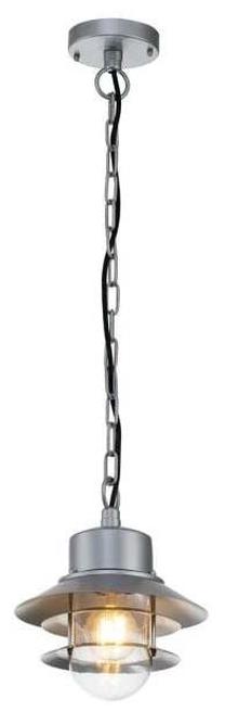 Lauko pakabinamas šviestuvas Elstead Lighting Copenhagen 1, 60W, E27, IP44, sidabro sp., 22 cm x 37.5 - 97 cm