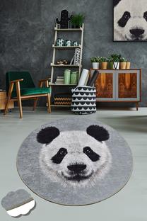 Ковер Conceptum Hypnose Huge Panda Djt, черный цв./серый цв., 120 см x 120 см