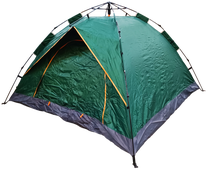 Trivietė palapinė Camping Tent, tamsiai žalia sp., 200 cm x 200 cm x 100 cm