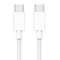 iLike CBL6 Pītas virves 65W PD USB-C uz USB-C Datu un uzlādes 2m Vads Balts