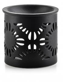 Svečturis Mondex Fragrance oil Fireplace, keramika, Ø 7.5 cm, 7.5 cm, melna krās.