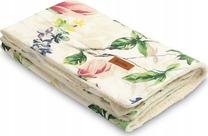 Pledas Sensillo Plush Magnolia, 100 x 80 cm, kreminė sp./rožinė sp./žalia sp.