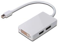 Vads Digitus Mini DisplayPort, DisplayPort / HDMI A / DVI-D, 0.2 m, balta krās.