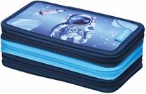 Penālis Herlitz TriCase Cosmic Explorer, 19 cm x 11.5 cm, zila krās./gaiši zila krās.