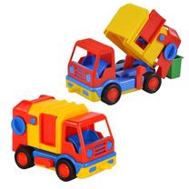 Игрушечный самосвал Wader-Polesie Basics Refuse Lorry, синий цв./красный цв./желтый цв.