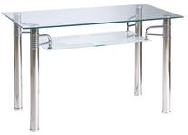 Stalas Modern Reni A, skaidri sp./chromo sp., 120 cm x 65 cm x 74 cm