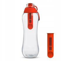 Ūdens pudele Dafi Filter, caurspīdīga krās./sarkana krās., plastmasa, 0.5 l