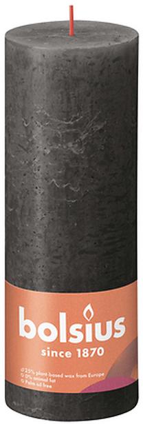 Žvakė, cilindrinė Bolsius Rustic, 75 h, 600 g, pilka sp.