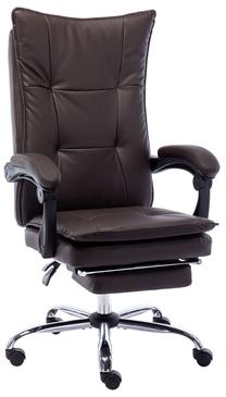 Darba krēsls VLX Faux Leather 20353, 68 x 64 x 113 - 120 cm, brūna krās.