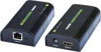 Удлинитель Techly 306004 HDMI Extender by Cat.5/6, черный цв.