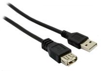 Laidas G&BL, USB 2.0 A female, 1.8 m, juoda sp.