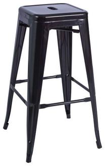 Baro kėdė, juoda, 31 cm x 31 cm x 76 cm