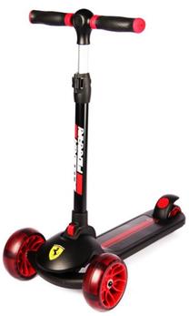 Vaikiškas paspirtukas Ferrari Twist, juoda sp./raudona sp.