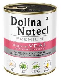 Влажный корм для собак Dolina Noteci Premium Veel & Green Peas, телятина, 0.8 кг